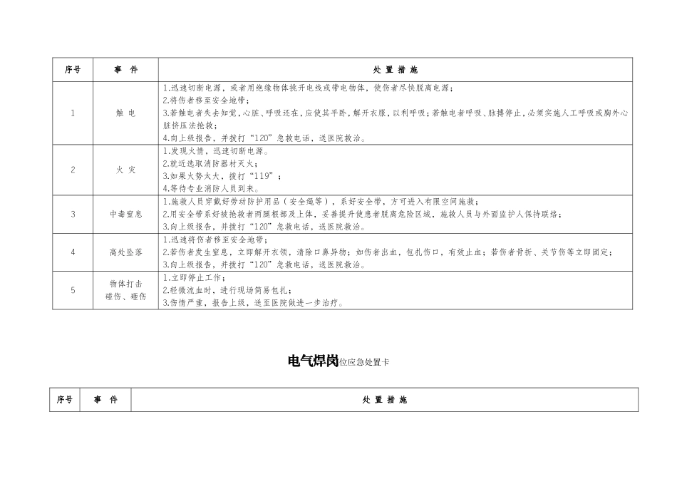 岗位应急处置卡_第2页