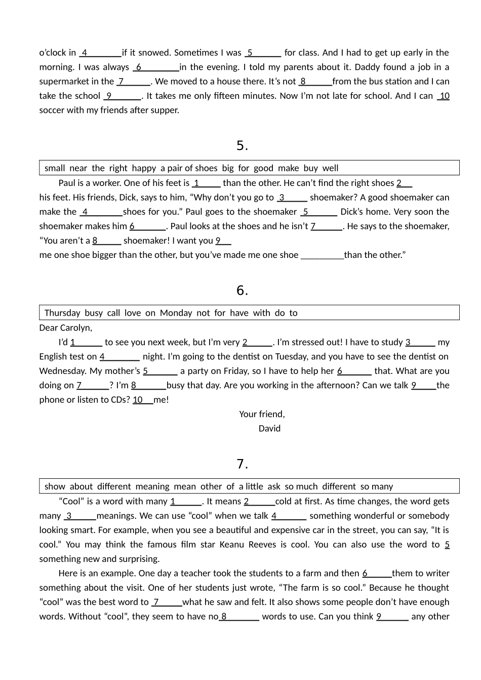 任务型完形填空强化练习_第2页