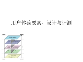 用户体验要素、设计与评测(终)