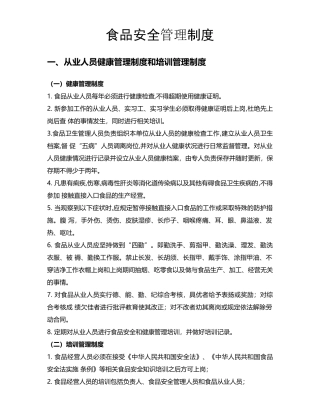 食品安全管理制度汇总-预包装食品(10项)