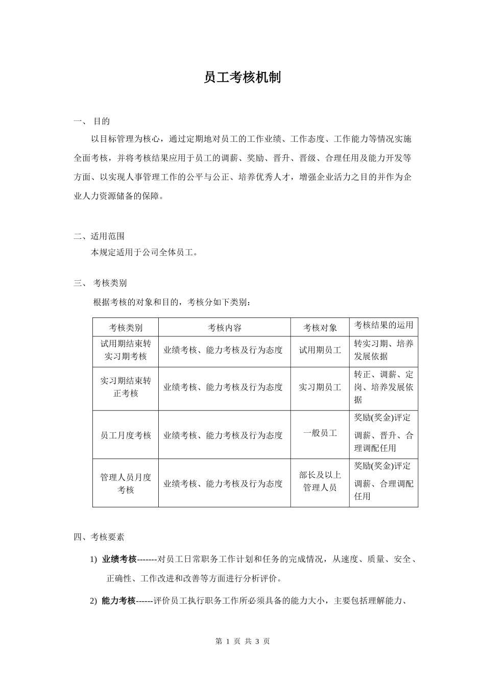 员工考核机制_第1页