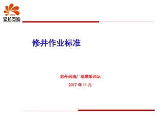 修井作业标准