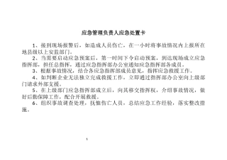 重点岗位岗应急处置卡(2018)