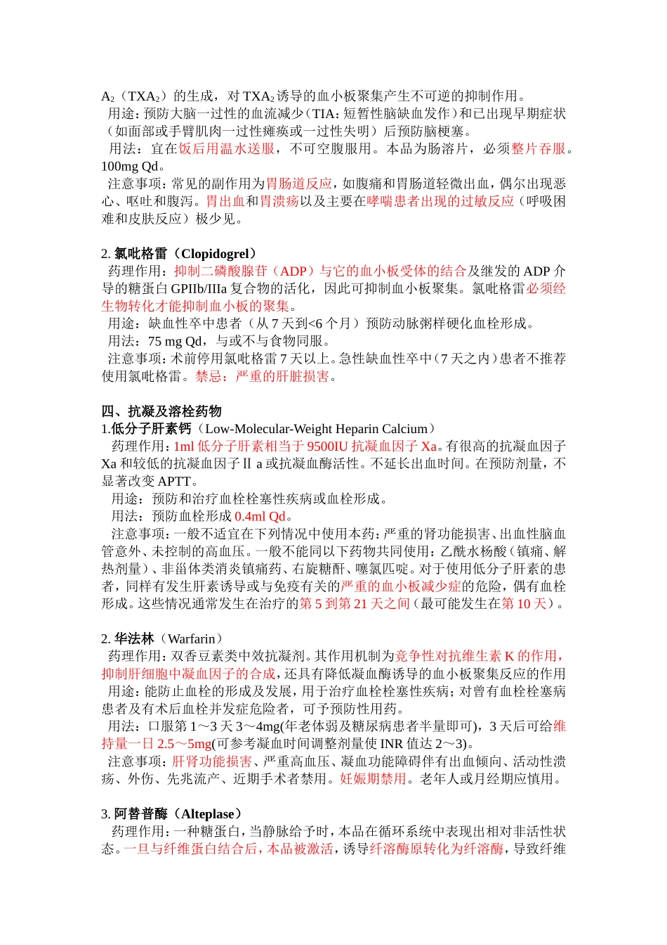 神经内科临床常用药物小结_第2页