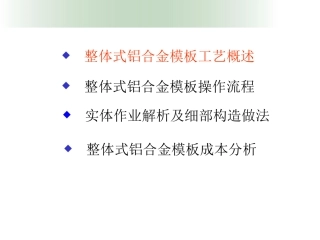 铝合金模板施工实图图解以及成本核算