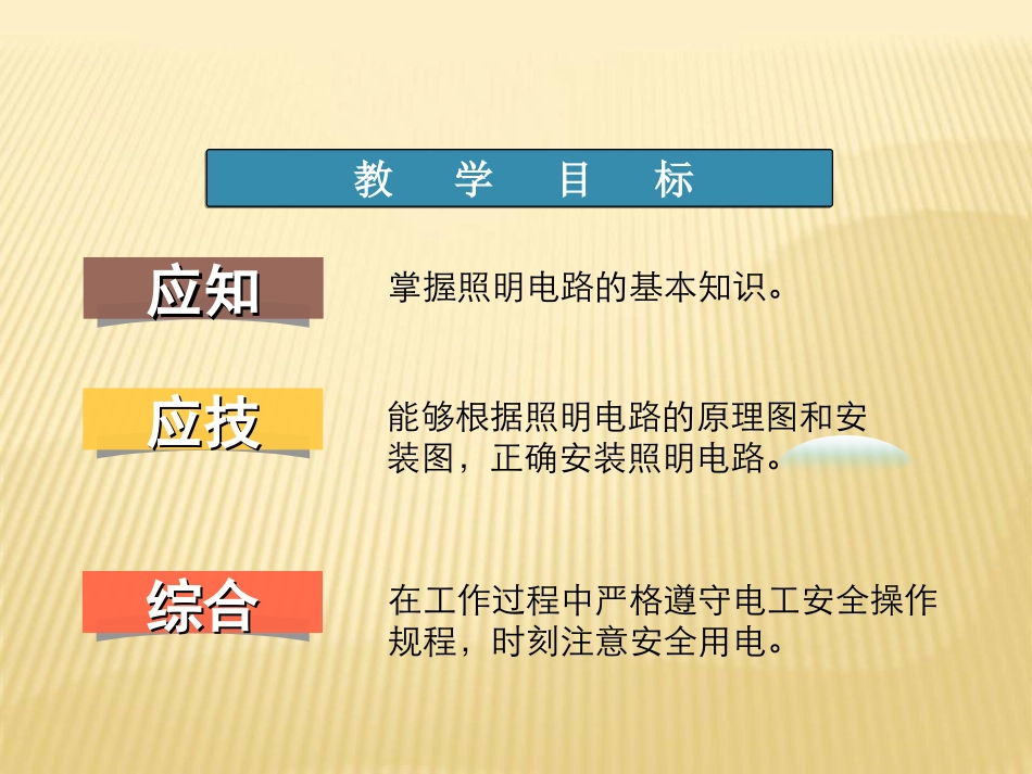 任务2：一开一灯照明电路的安装_第2页