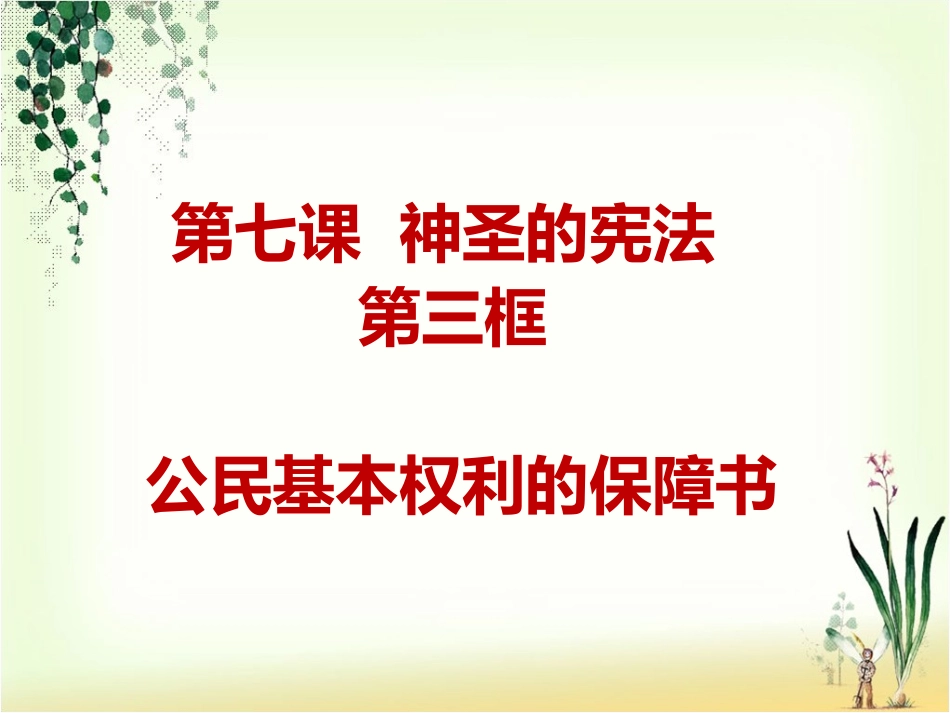 公民基本权利的保障书_第1页