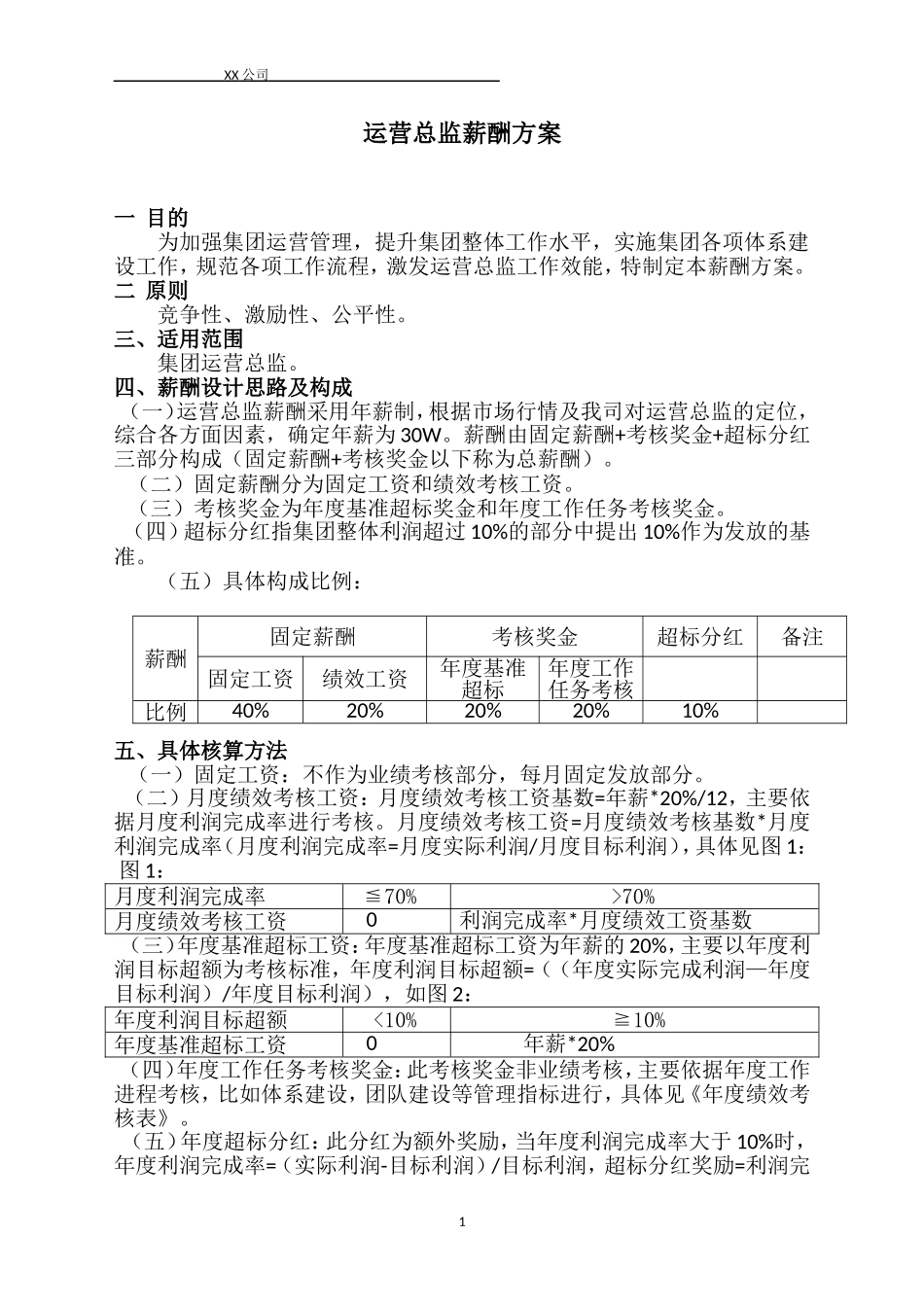 运营总监薪酬方案_第1页