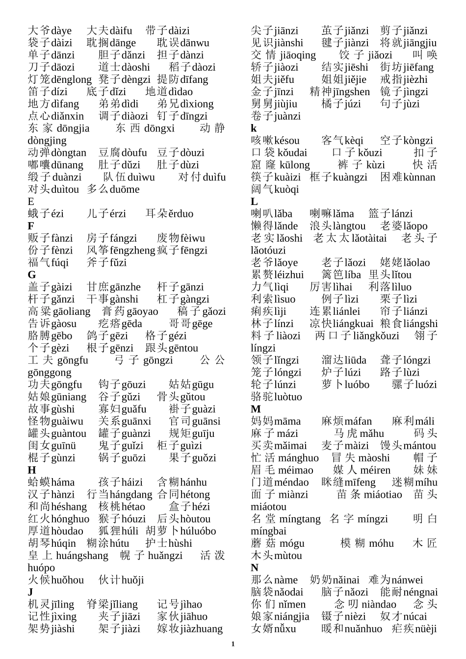 普通话水平测试用必读轻声词语表+儿化音表_第2页