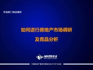 如何进行房地产市场调研及竞品分析