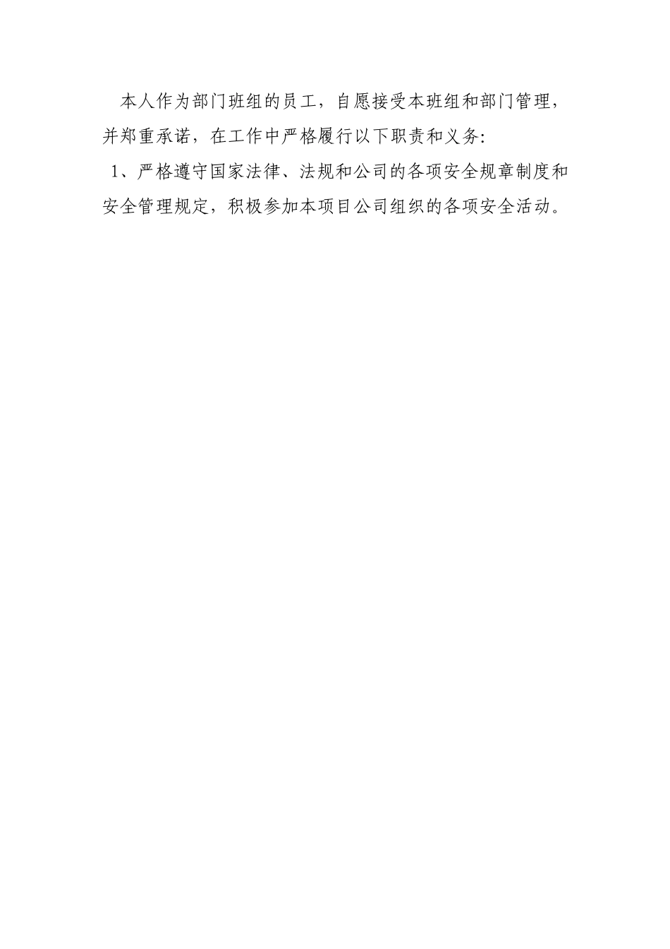 人员设备资金信誉承诺书_第2页