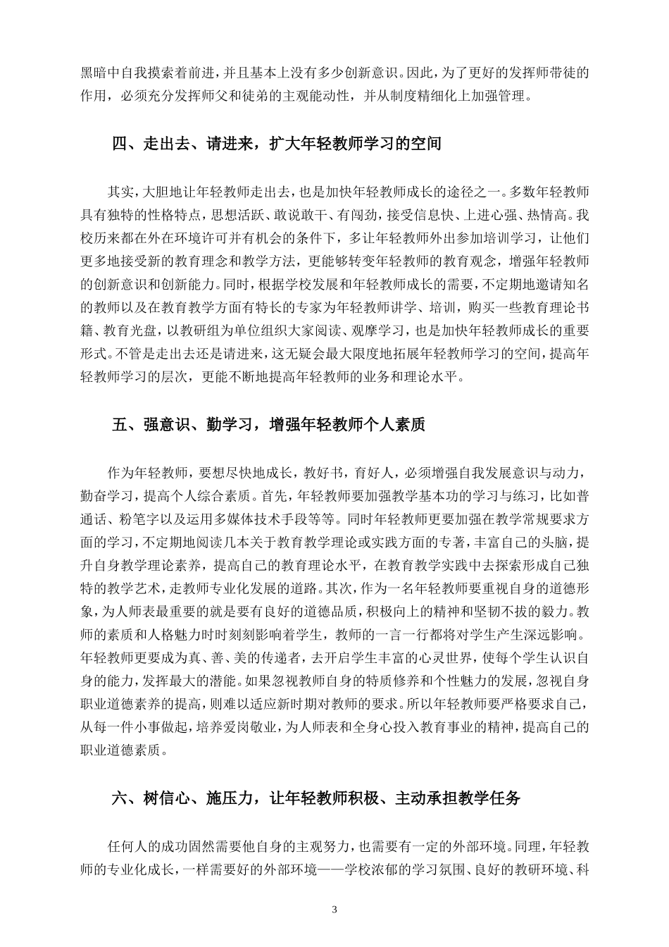 学校培养年轻教师的成功经验总结_第3页