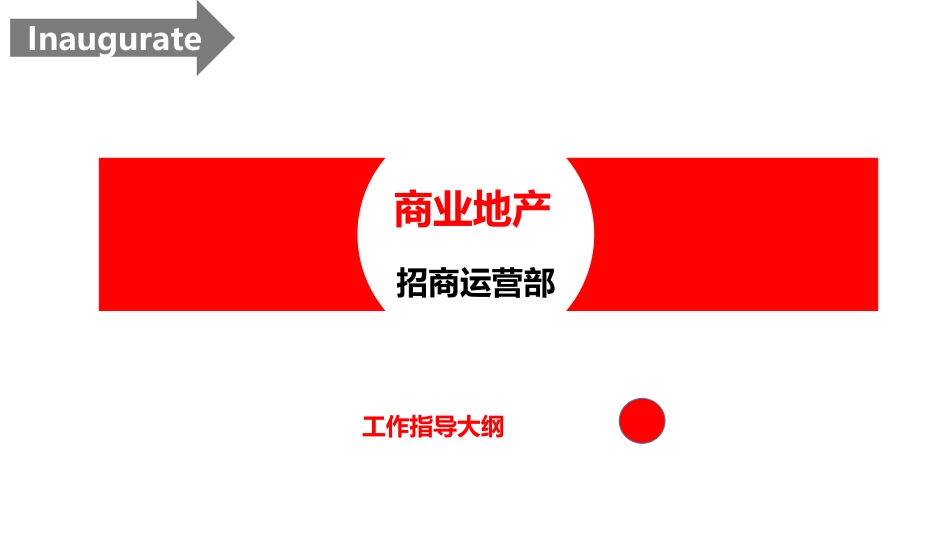 商业地产招商运营部工作指导大纲完整)_第1页