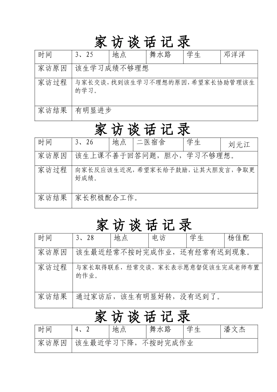 家访谈话记录_第1页