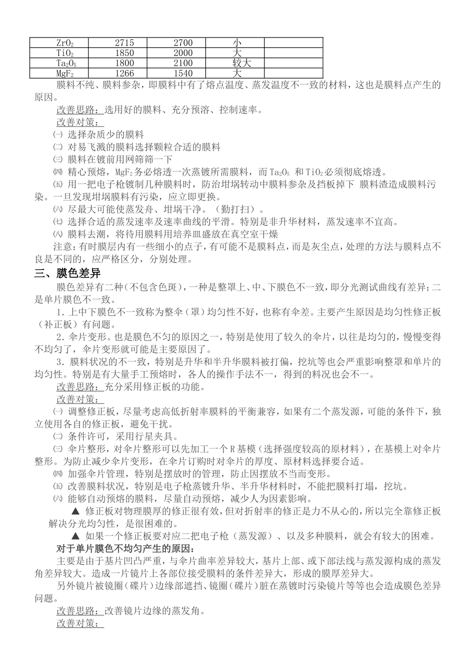 真空镀膜产品常见不良分析、改善对策_第3页