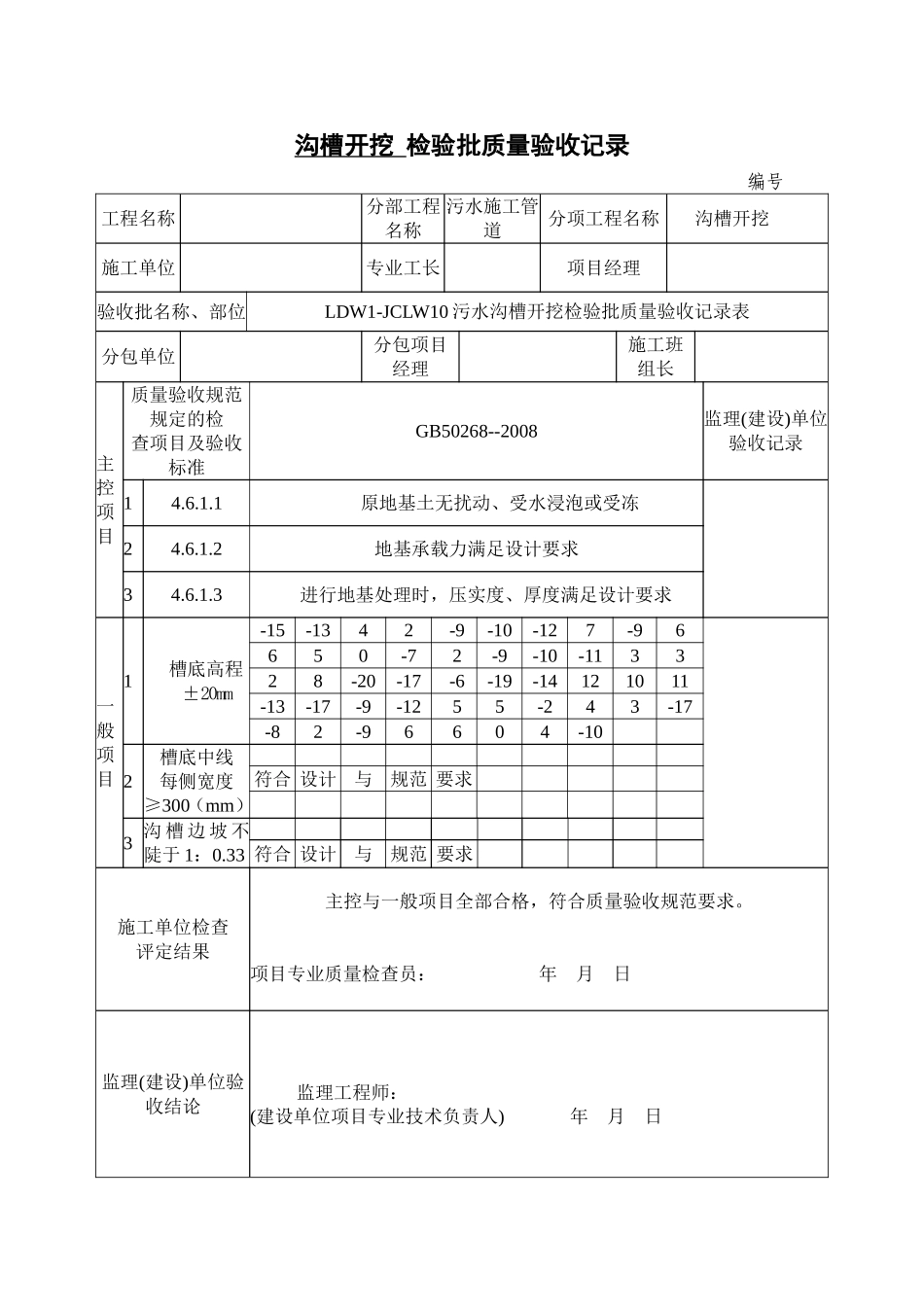 市政污水隐蔽报验全套资料完整版_第2页