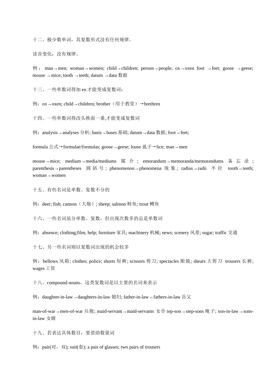 英语名词单数变复数主要规则_第3页