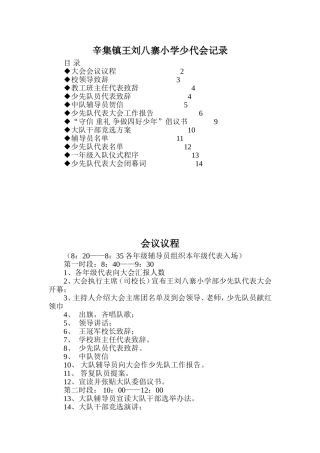 学校少代会资料