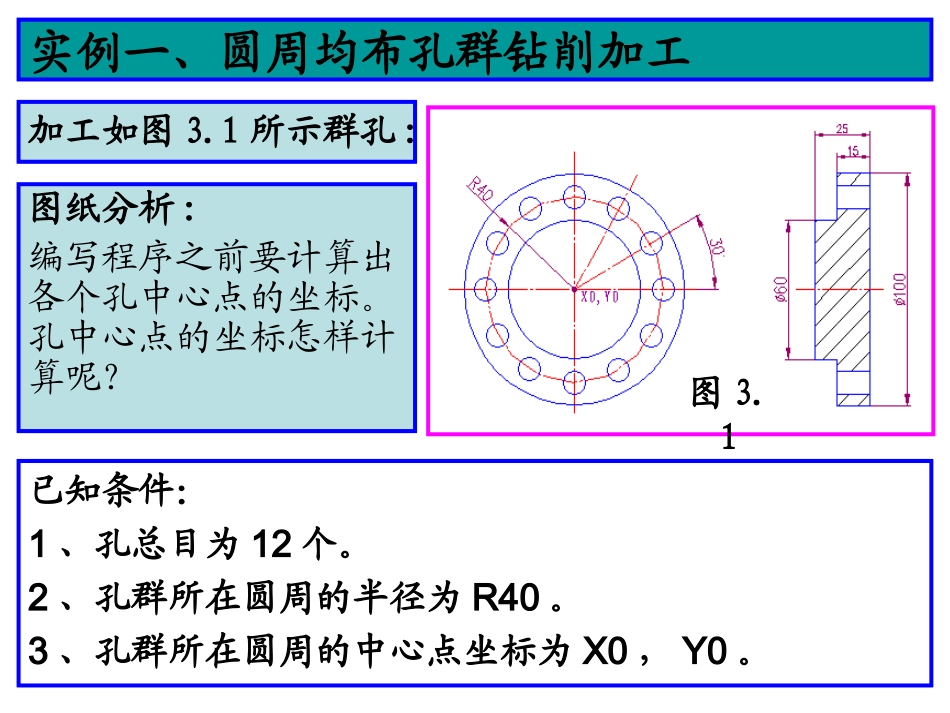 数控加工中心例题--圆周均布孔群_第1页