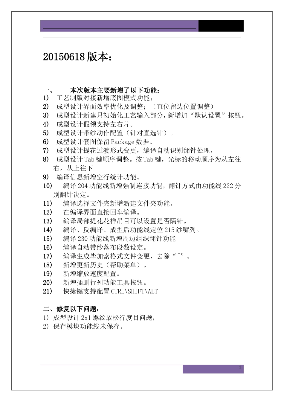 龙星LONE 1.6制版20150618 版本新增内容简介_第1页