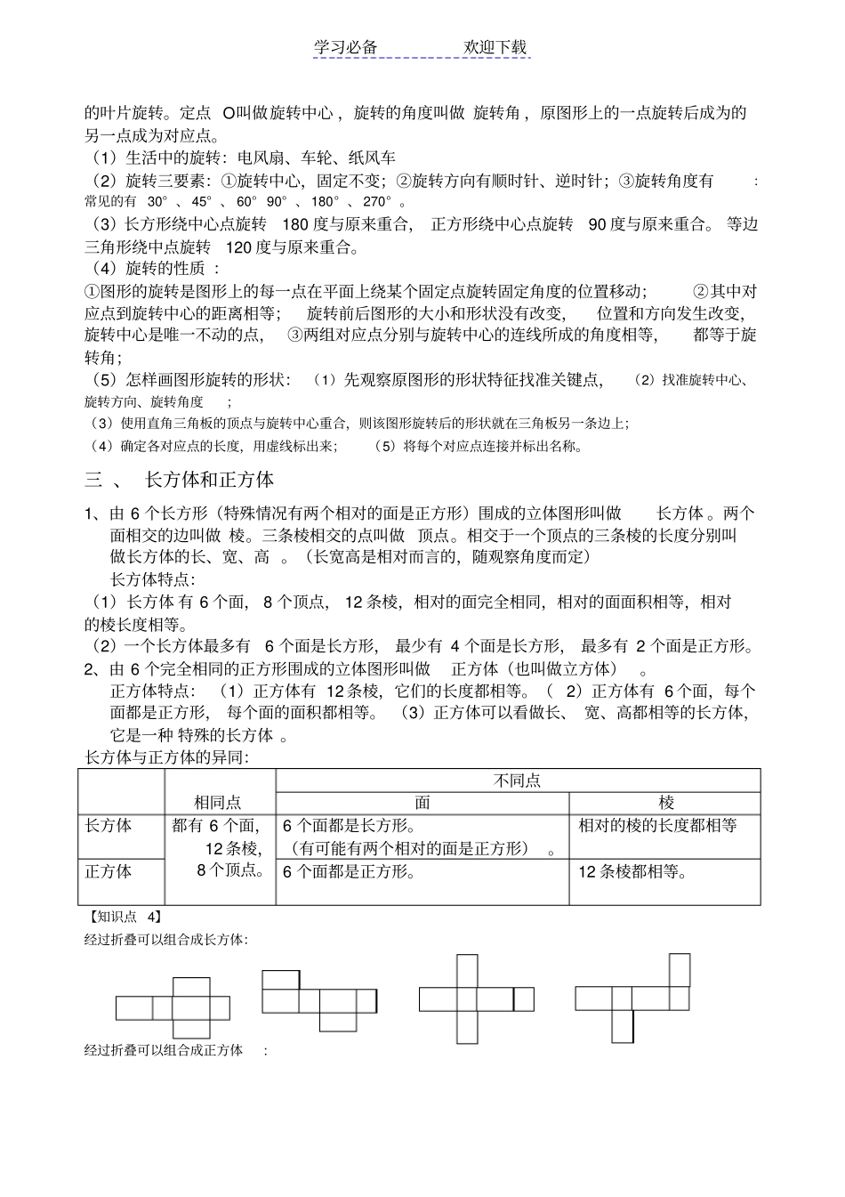人教版数学五年级下册知识点归纳总结_第2页