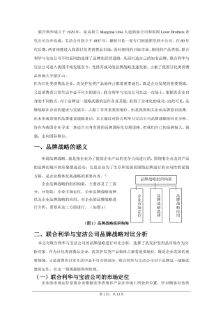 联合利华与宝洁公司品牌战略对比分析