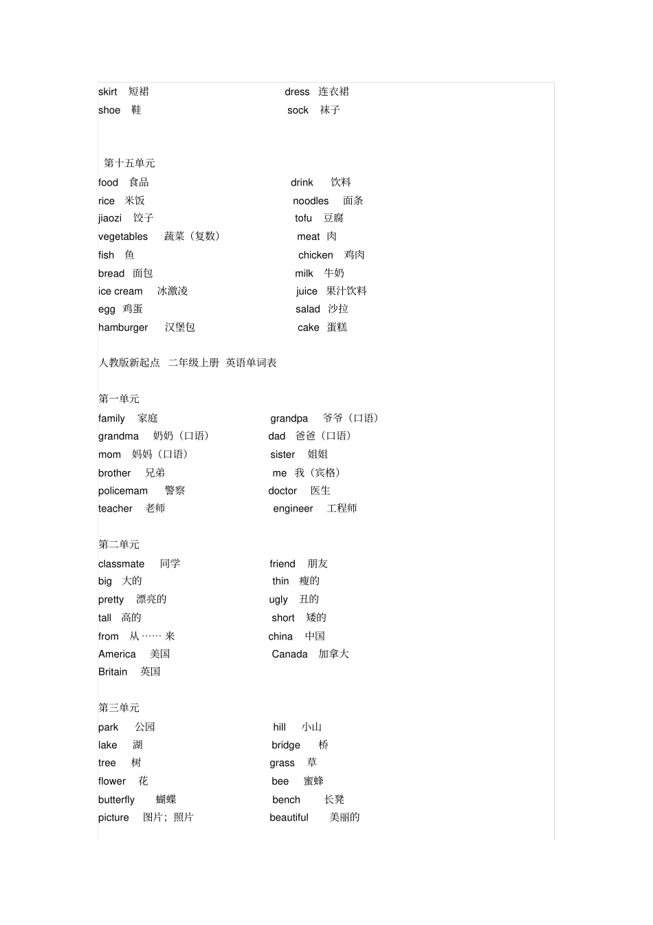 人教版新起点小学英语单词1至三年级汇总打印版_第3页