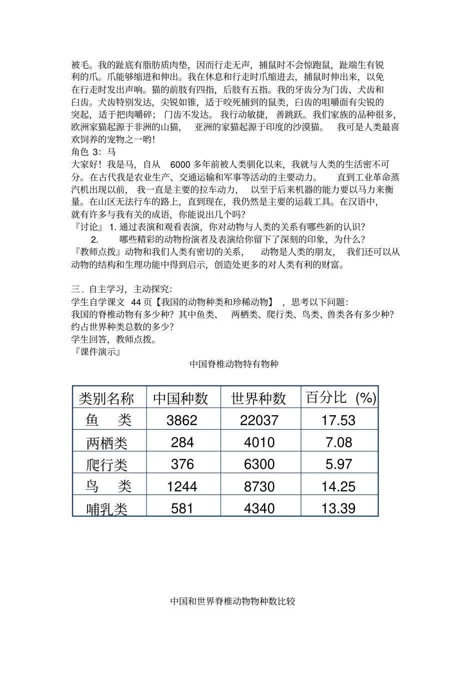 人教版生物八年级我国的动物资源教学设计_第2页