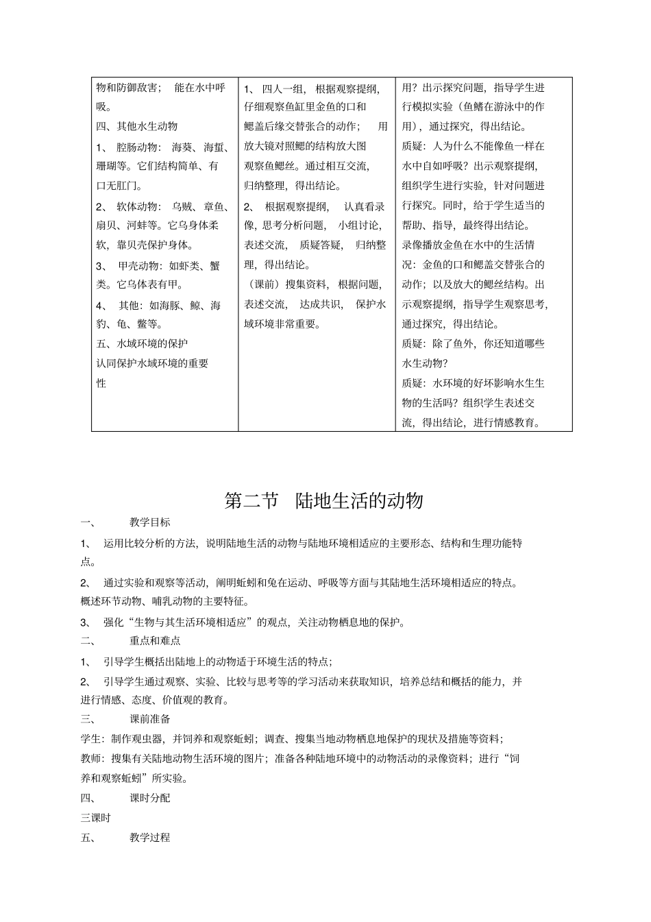 人教版生物八年级教学设计全集_第2页