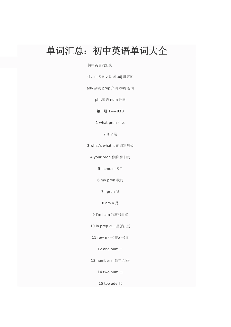 初中英语词汇_第1页