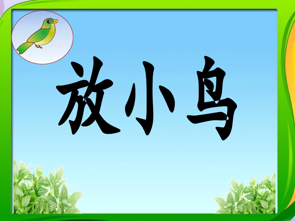 《15_放小鸟》PPT课件_第1页