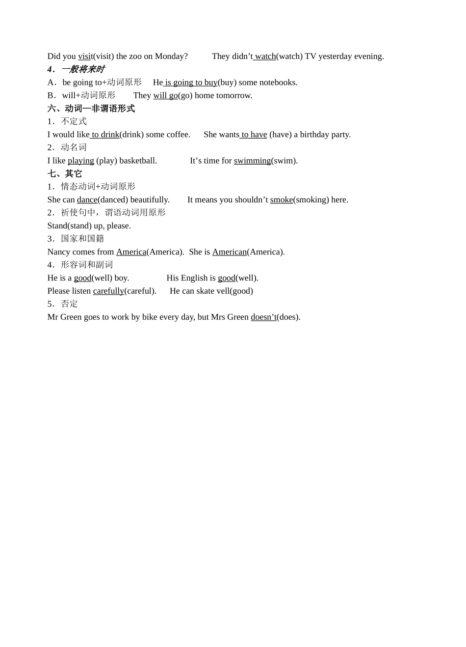 用所给词的适当形式填空要点归纳_第2页