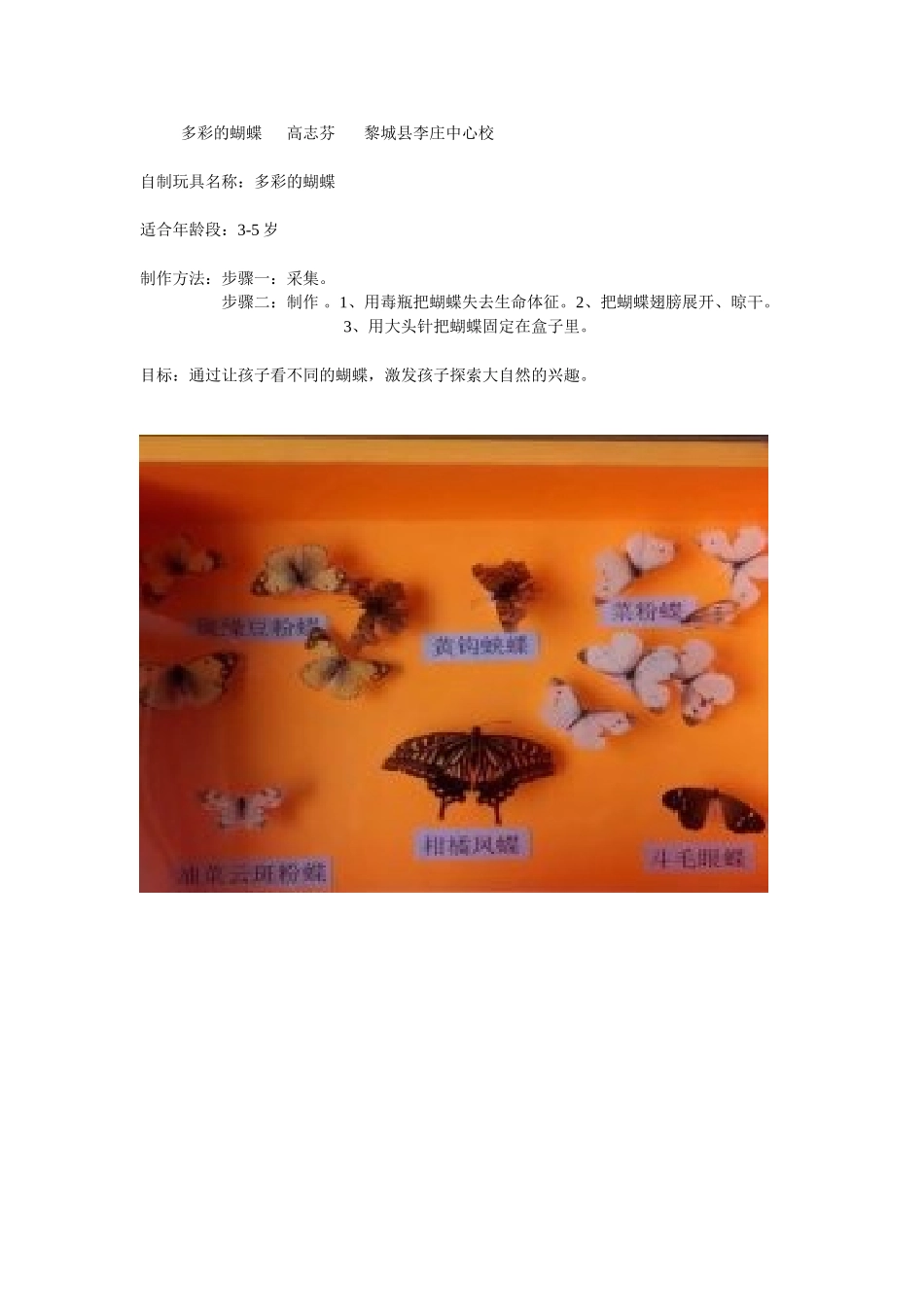 多彩的蝴蝶高志芬黎城县李庄中心校_第1页