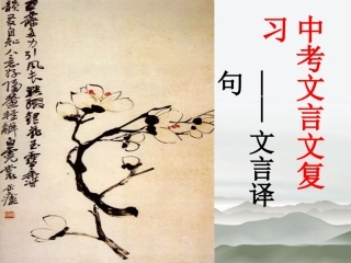 公开课文言译句