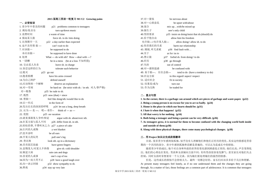 2015总复习m1u2_第1页