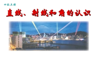 直线、射线和角的认识