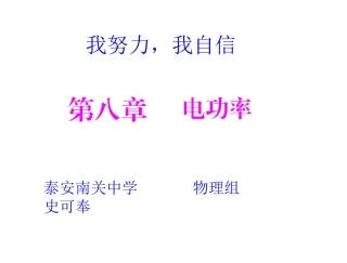 2013年中考物理复习课件电功率1