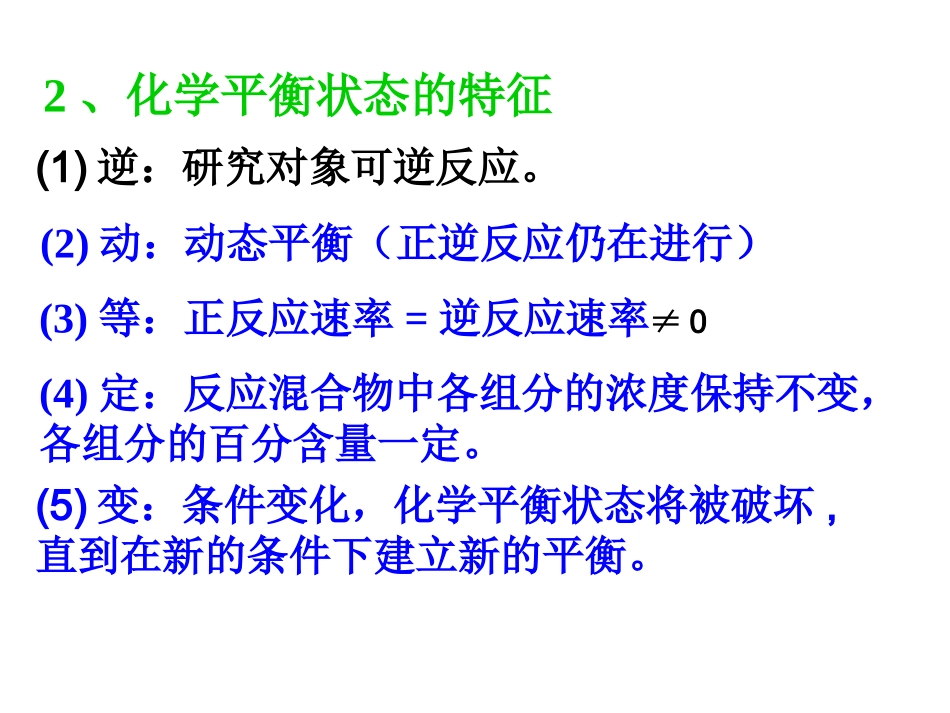 化学：高三一轮复习课件_化学平衡_第3页