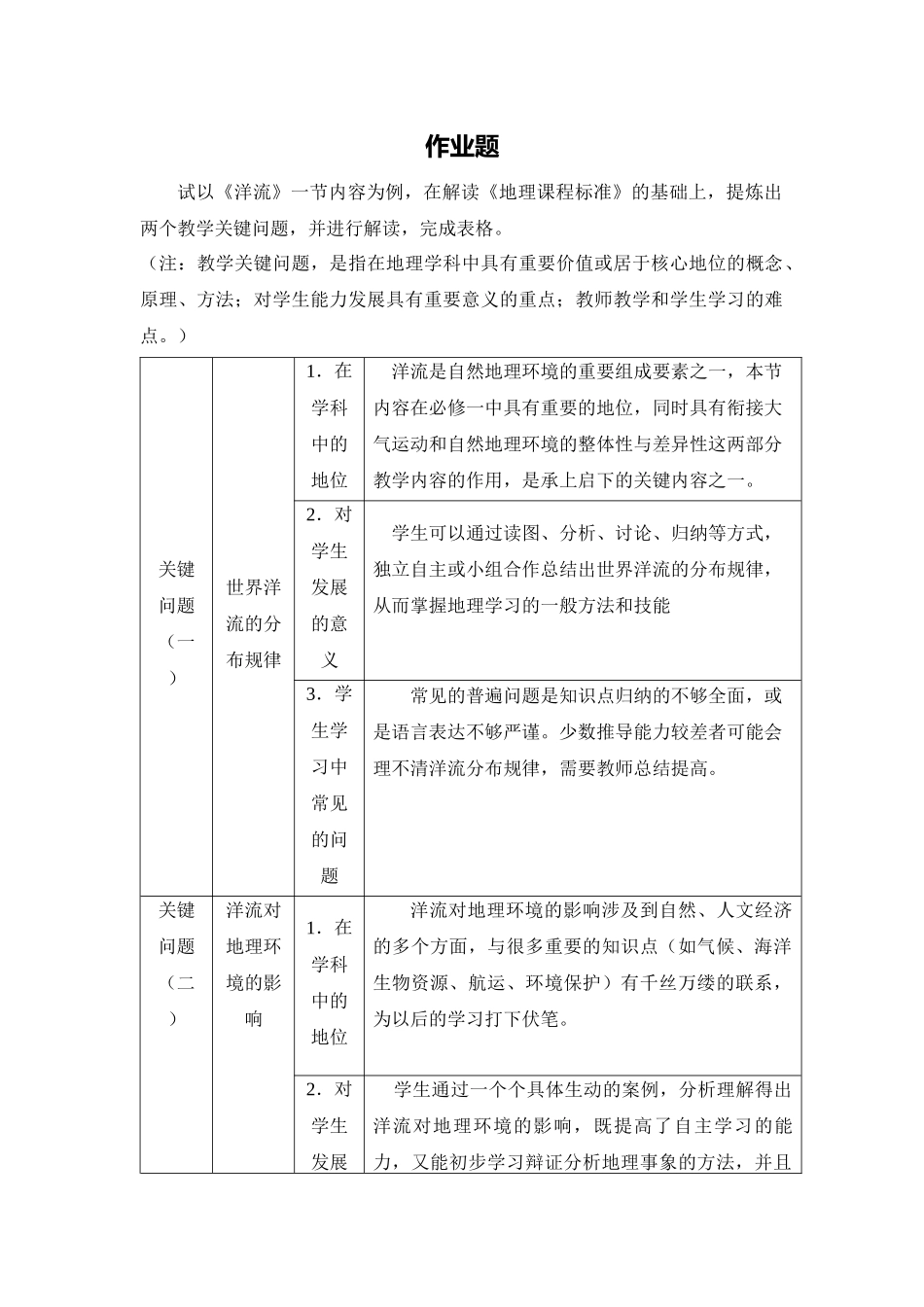洋流的教学解决策略_第1页