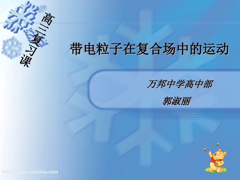 带电粒子在复合场中的运动讲课_第1页