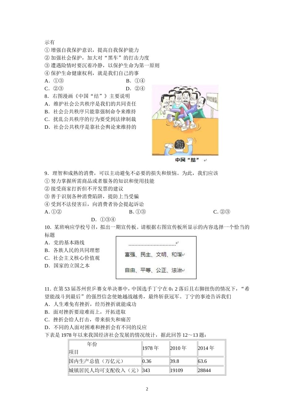 2015年江苏省苏州市中考试卷_第2页