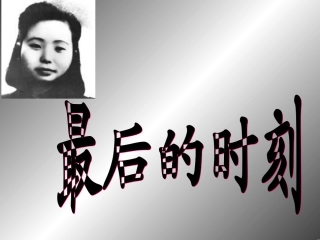 教科版语文六年级下册《最后的时刻》课件