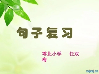 六年级句子复习课件