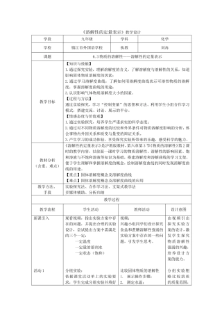溶解性的定量表示（教学设计） (2)