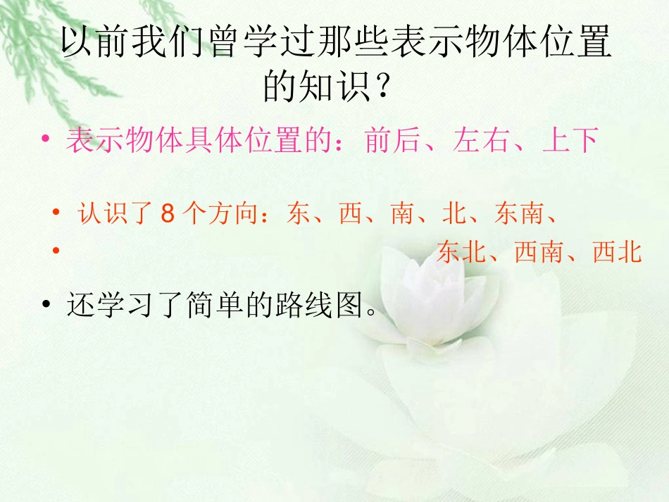 北师大版数学四年级上册《确定位置(一)》课件_第2页