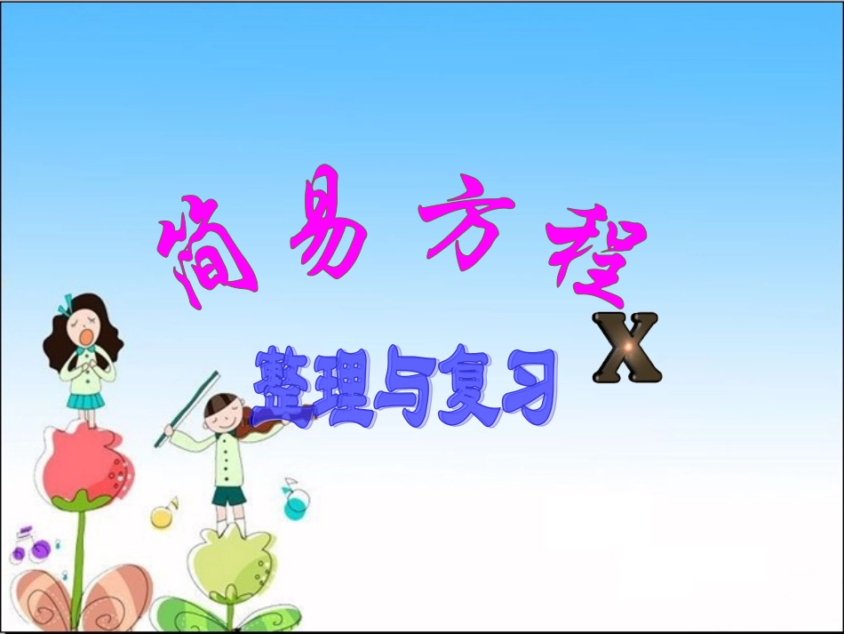 简易方程整理与复习_第1页