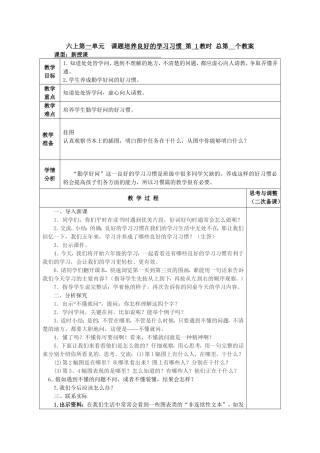 习惯篇（六年级教案）