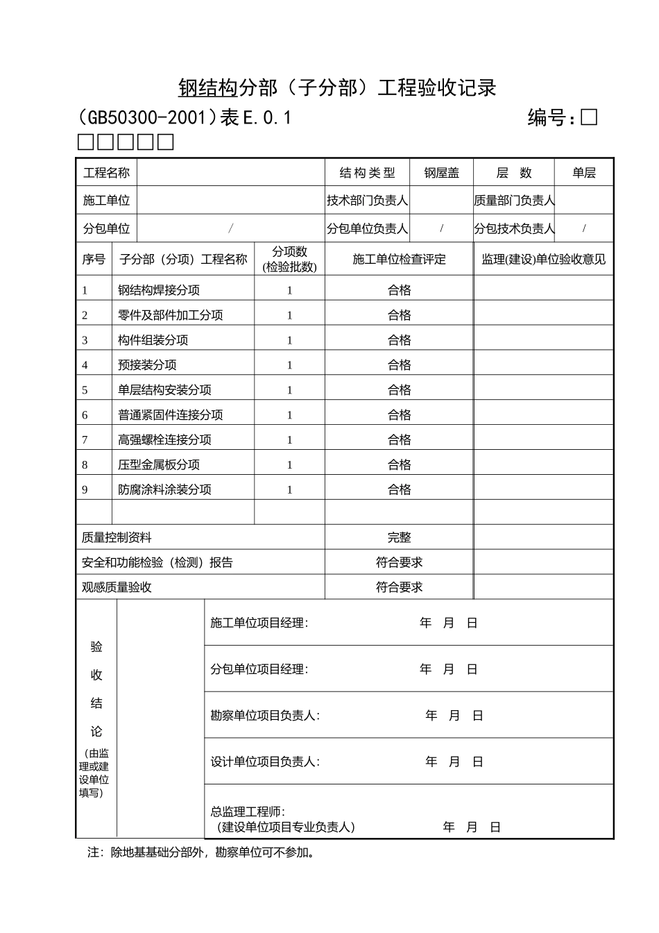 钢结构检验批._第1页