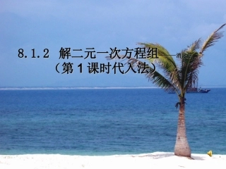 解二元一次方程组——消元(1)