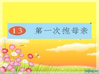 《第一次抱母亲》PPT